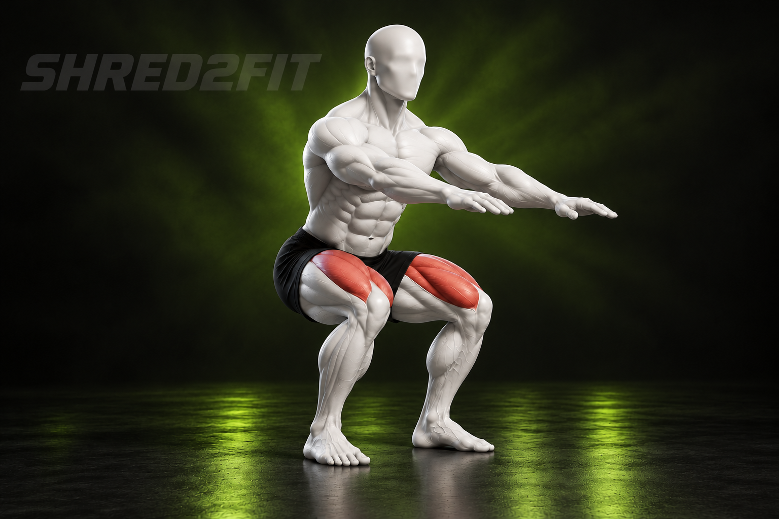 3D squat illustration